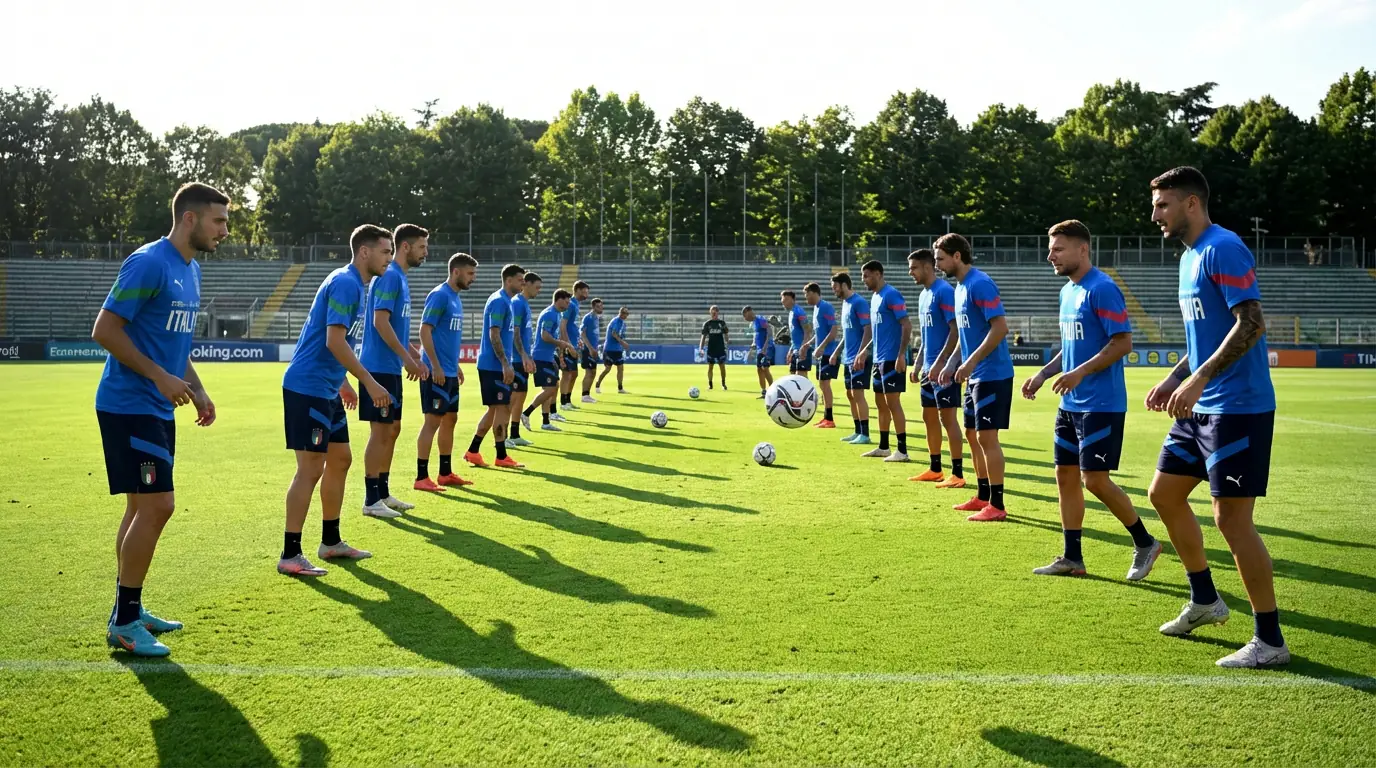 Gli Azzurri italiani in campo durante le qualificazioni al Mondiale FIFA 2026