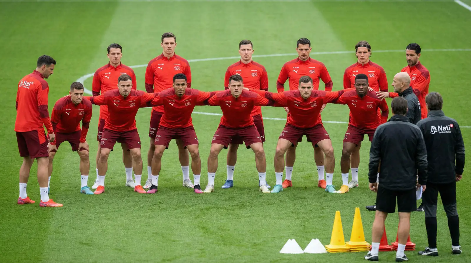 La nazionale svizzera, la Nati, in azione nel Mondiale FIFA 2026
